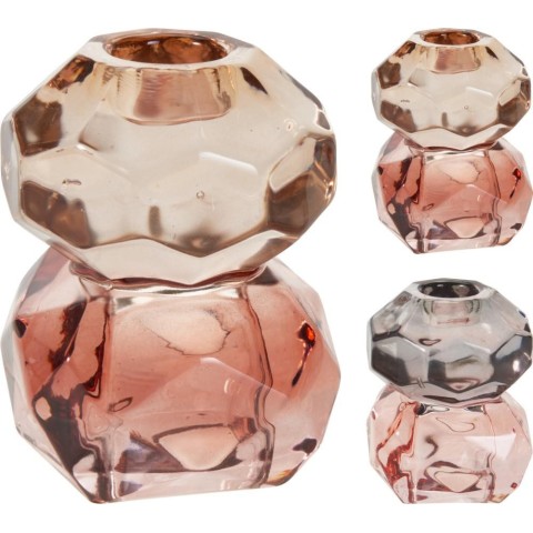 PCANDELA VETRO 7X8CM 2ASS